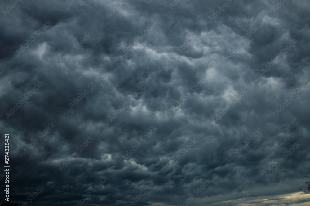 Obraz premium Storm Clouds In Sky Background, Dark Storm Cloud Weather 