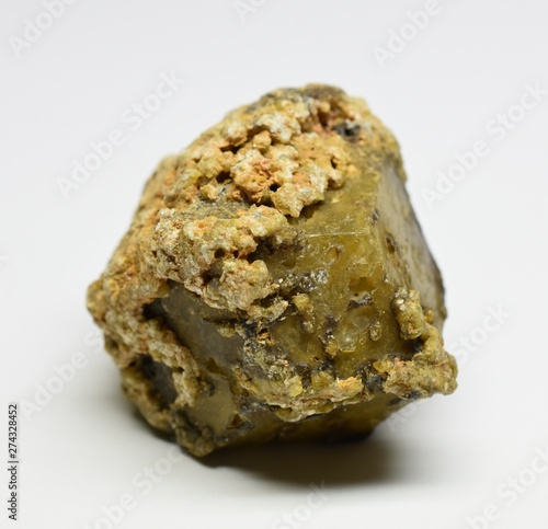 Green Grossular Garnet raw gemstone crystal photo