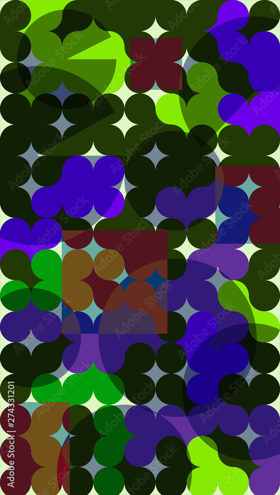 Abstract background of round elements. Dark and green Abstract background of round elements. Dark and green