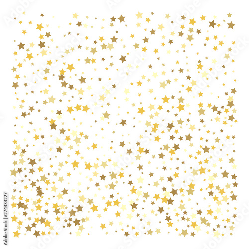 Gold stars. Confetti celebration