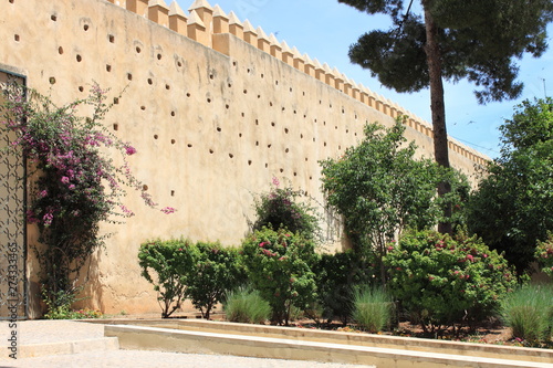 Surrounding walls of Bou Jeloud Gardens in Fez, Morocco photo