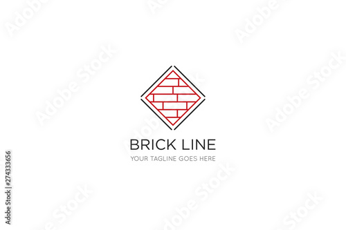 brick logo and icon vector illustration design template
