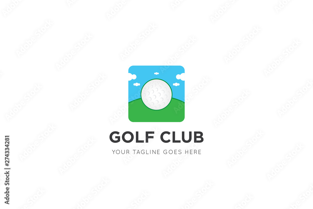 golf logo, icon and badge vector illustration design template