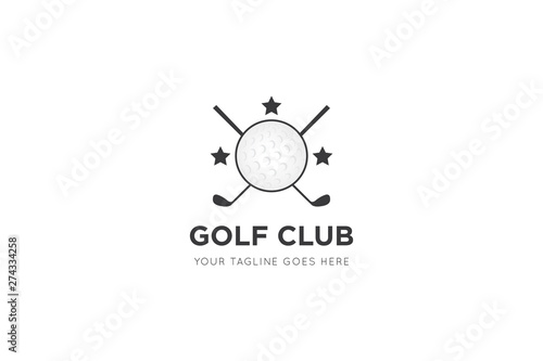 golf logo, icon and badge vector illustration design template