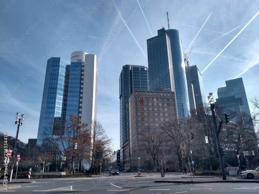 skyscrapers in the city Frankfurt