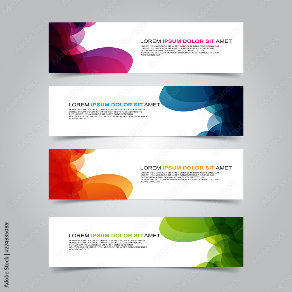 Vector abstract design banner web template