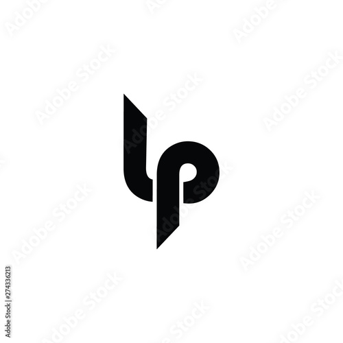 initial letter lp logo vector