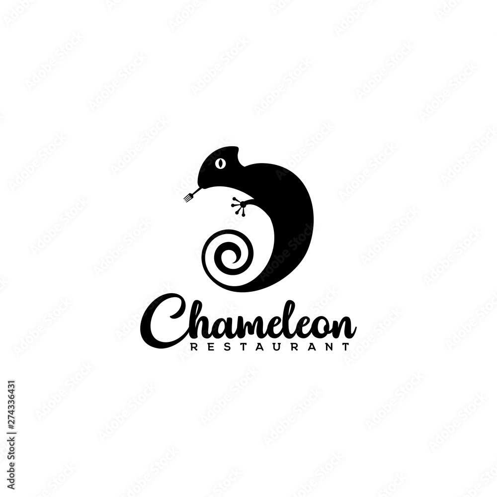 chameleon restaurant logo design chameleon restaurant logo design