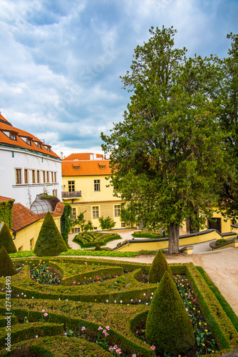 Formal Garden in Prague in the Czech Republic