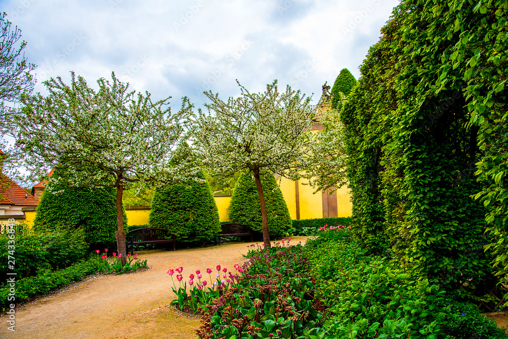 Formal Garden in Prague in the Czech Republic Formal Garden in Prague in the Czech Republic
