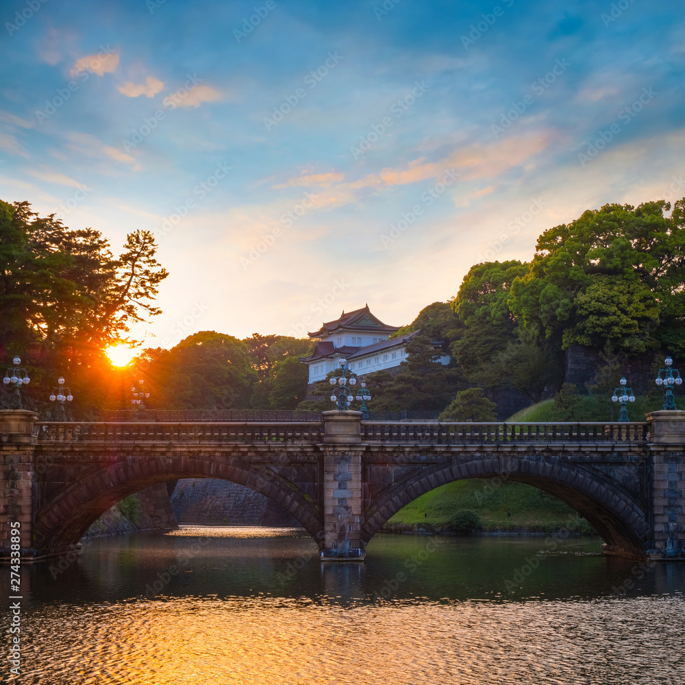 Nijubashi bridge in front of Tokyo Imperial palace in Tokyo, Japan
