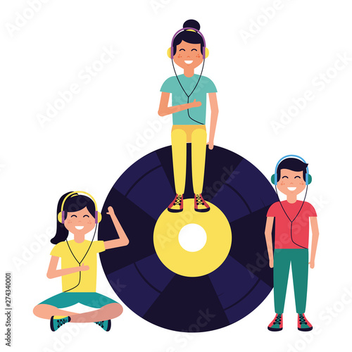 people listening music