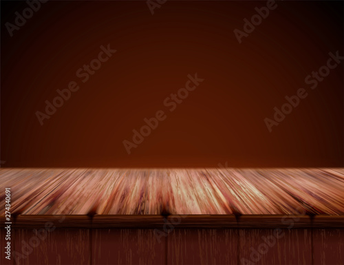 Retro wooden table top