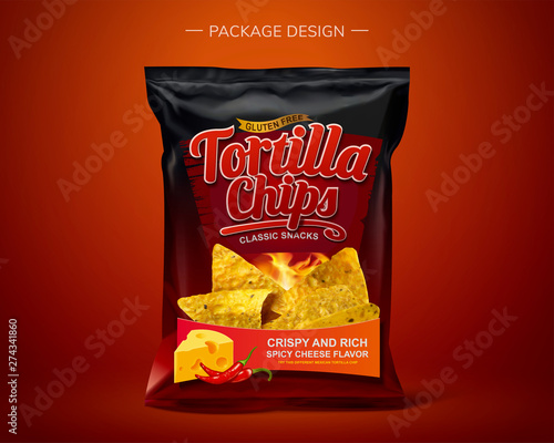 Tortilla chips foil bag