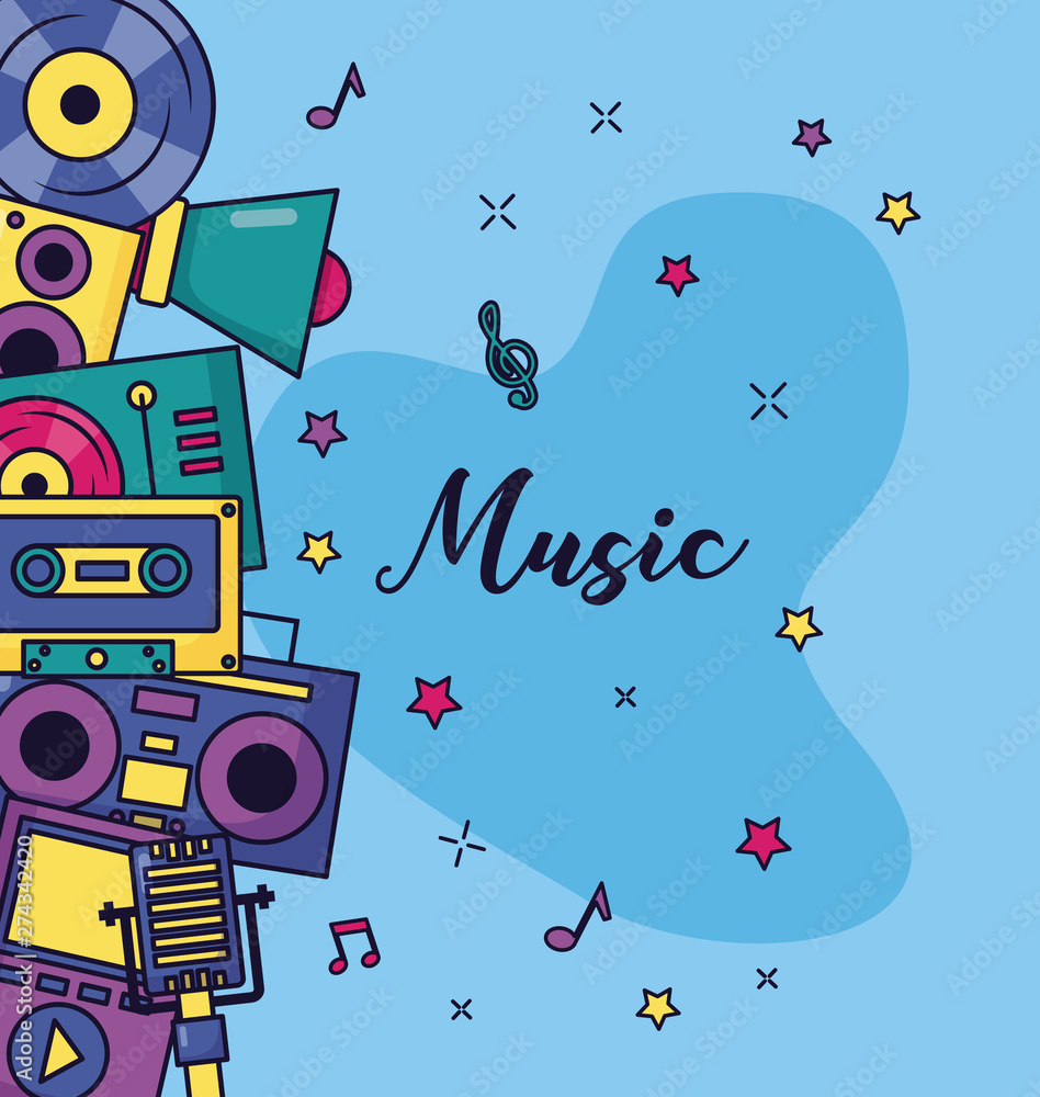 Obraz premium music colorful background