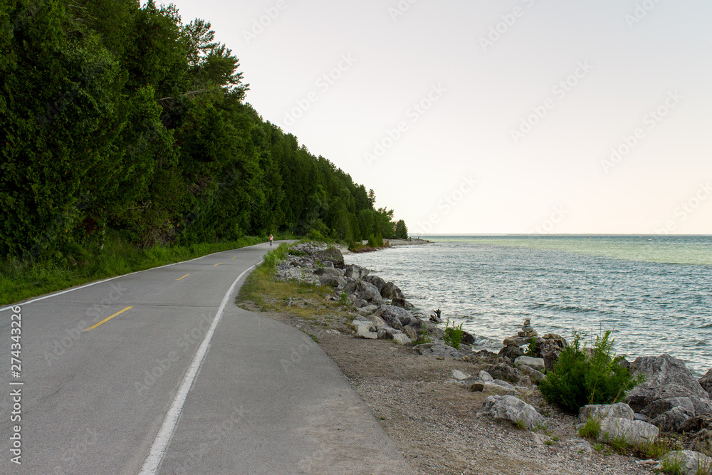 The bike highway on Mackinac Island