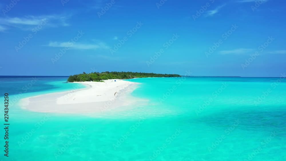 Aerial View Of Turquoise Lagoon And Coral Reef Bora Bora Island South Pacific, aerial drone dolly in shot Aerial View Of Turquoise Lagoon And Coral Reef Bora Bora Island South Pacific, aerial drone dolly in shot