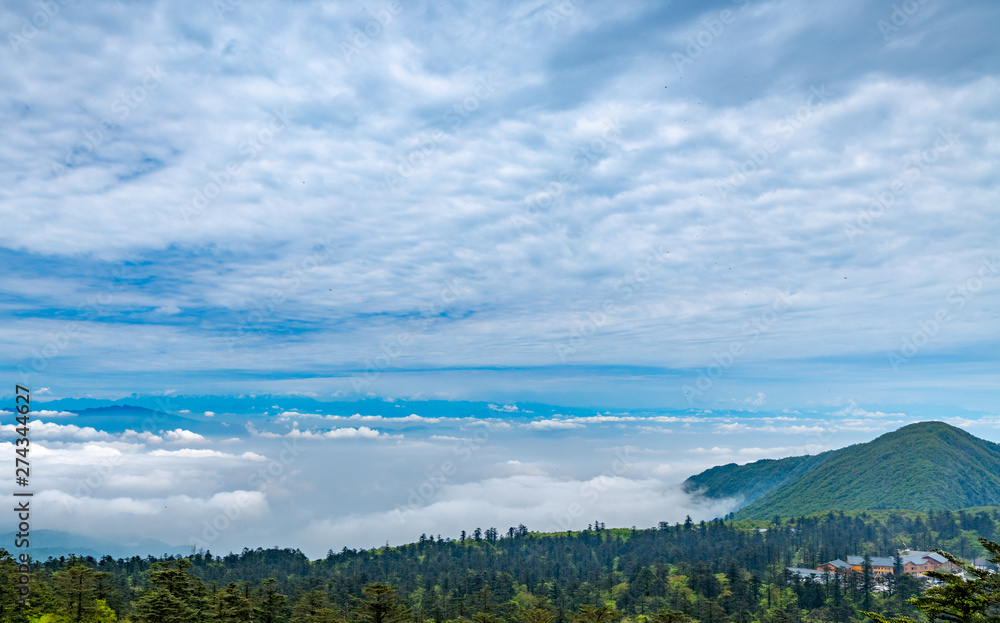 The Natural Scenery of Emei Mountain Leidong Ping in Sichuan Province, China