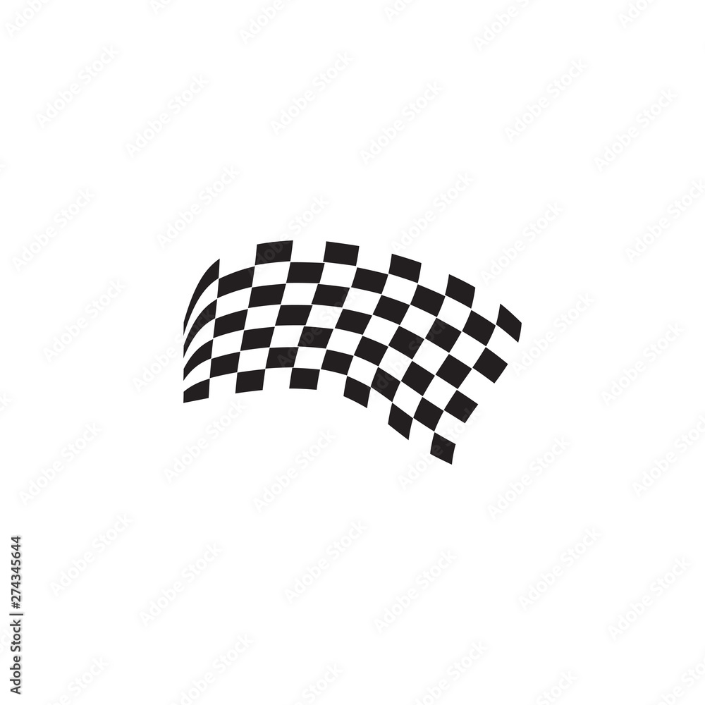 Finish flag banner icon logo design Finish flag banner icon logo design