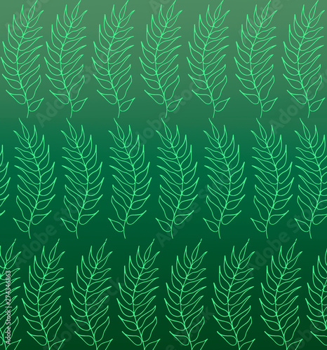 pattern of hand-drawn leaves