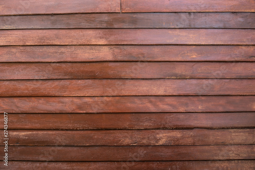 Old red wooden plank fence background texture, Scratched wooden texture background surface with natural pattern-Image