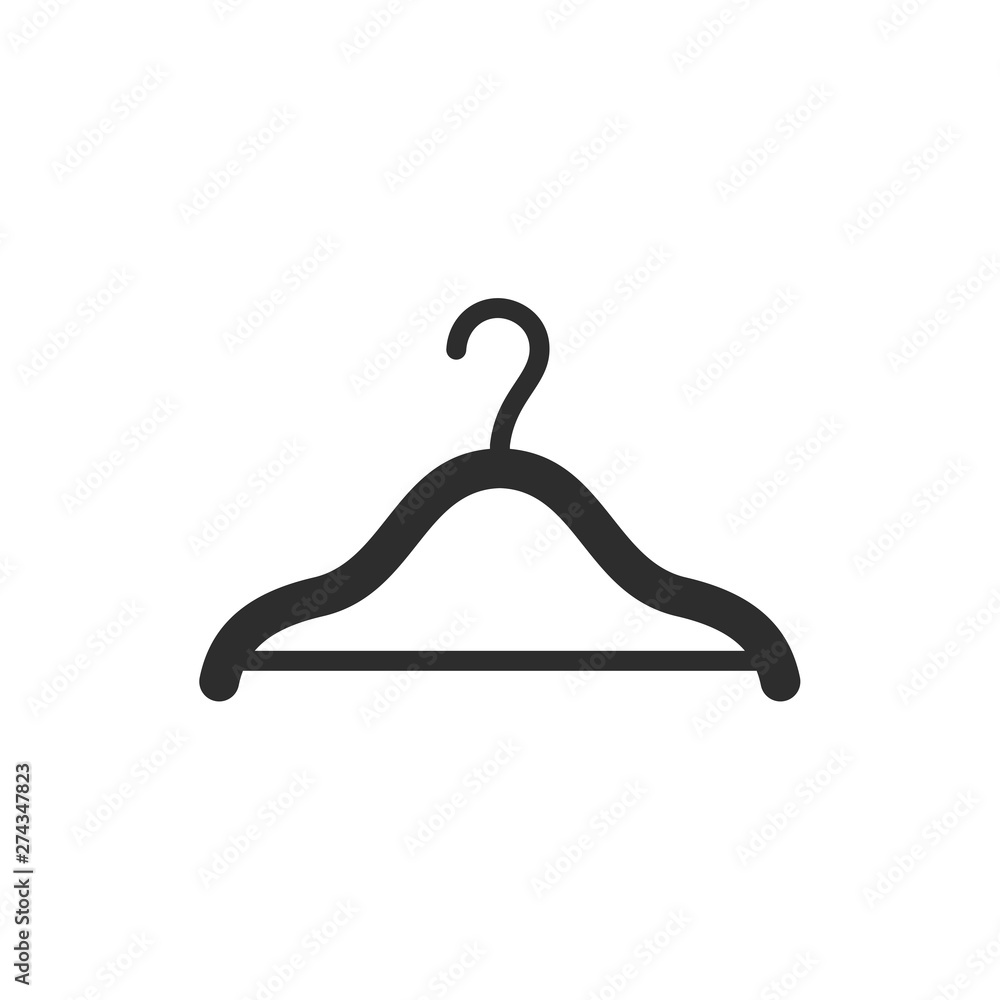 Clothes Hanger icon template black color editable. Clothes Hanger symbol Flat vector sign isolated on white background. Simple logo vector illustration for graphic and web design. Clothes Hanger icon template black color editable. Clothes Hanger symbol Flat vector sign isolated on white background. Simple logo vector illustration for graphic and web design.