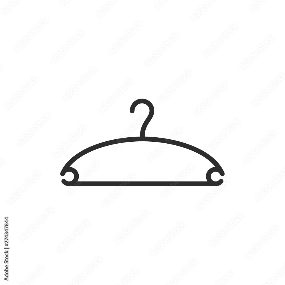 Clothes Hanger icon template black color editable. Clothes Hanger symbol Flat vector sign isolated on white background. Simple logo vector illustration for graphic and web design. Clothes Hanger icon template black color editable. Clothes Hanger symbol Flat vector sign isolated on white background. Simple logo vector illustration for graphic and web design.