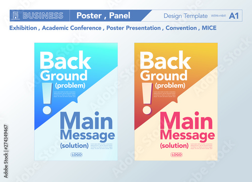  POSTER & PANEL Design Template, Exhibition , Academic conference, Poster Presentation, Convention, MICE, problem, solution