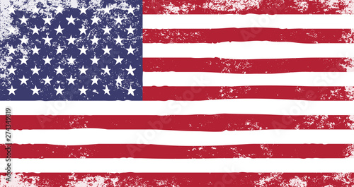 Grunge flag of American