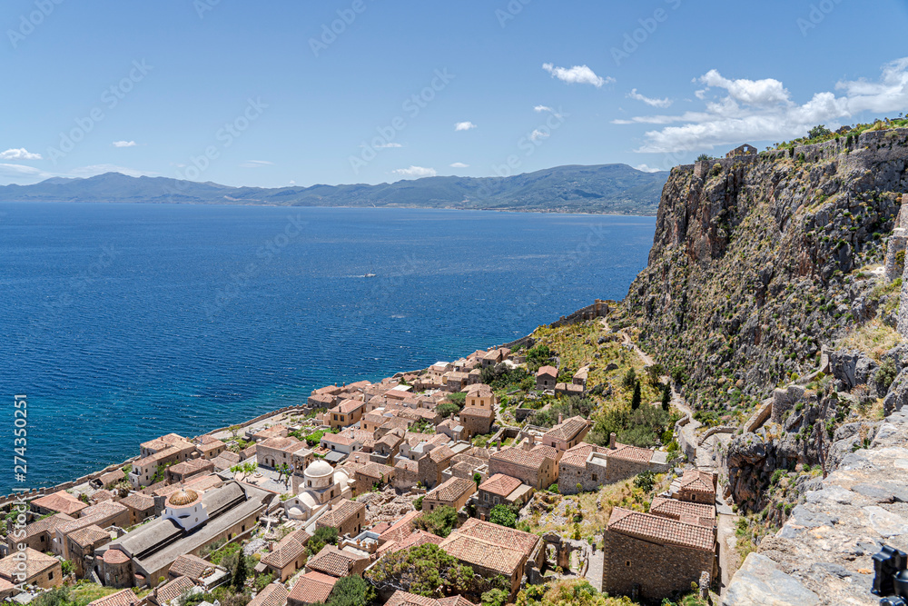 The view from the upper town on Monemvasia