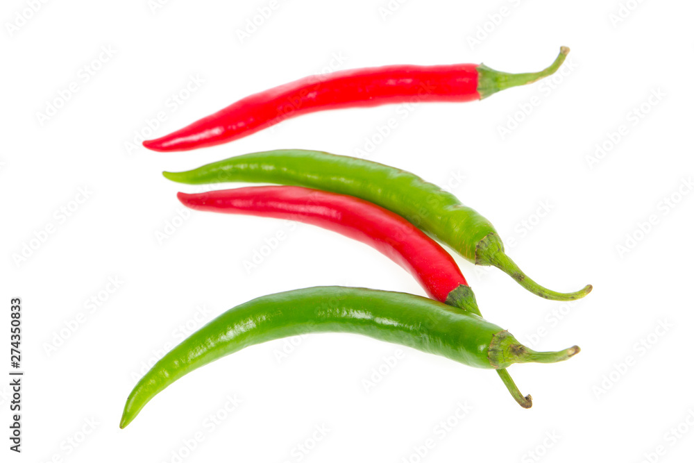 chilli isolated on white background