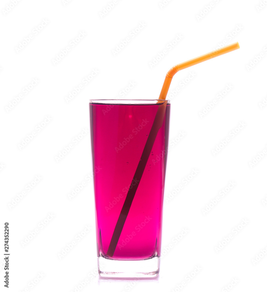 Glass of red grape juice with fruit isolated on white Glass of red grape juice with fruit isolated on white