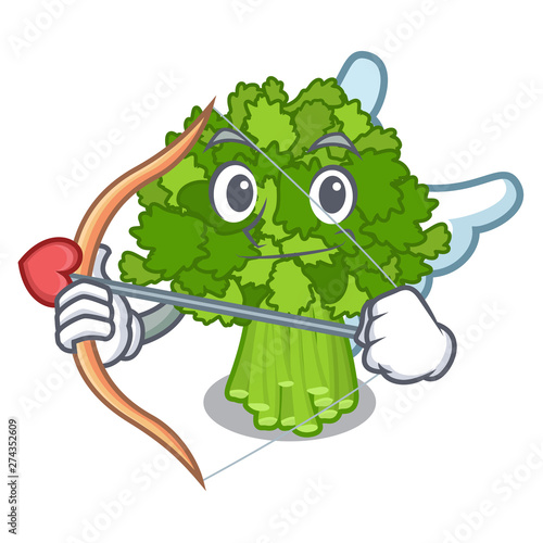 Cupid brocoli rabe isolated in the character