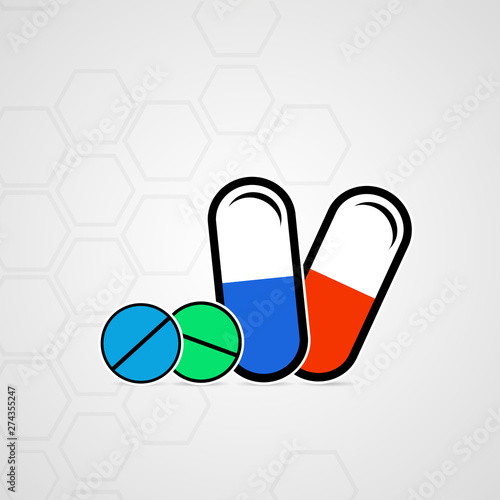 Concept of health and medical with medicines.