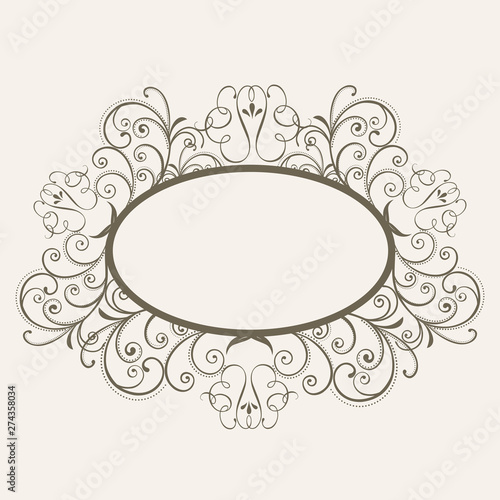 Concept of floral design decorated frame.