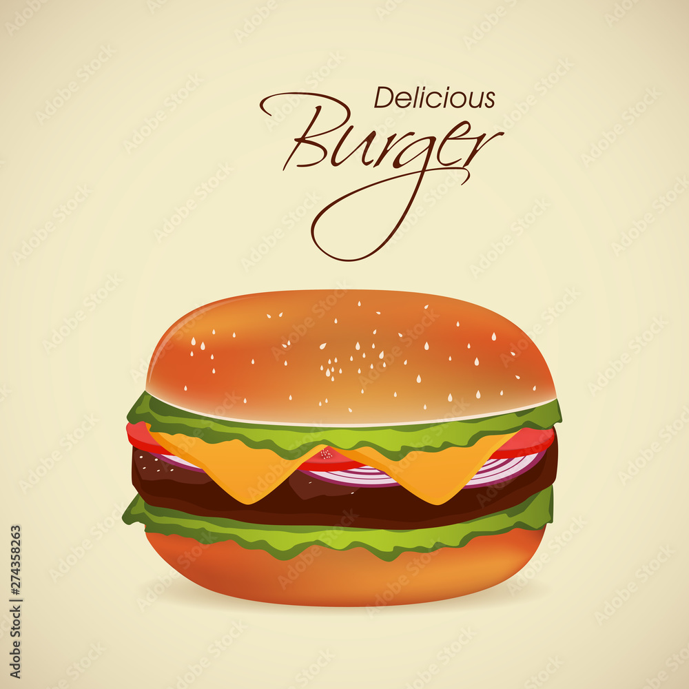 Delicious burger concept. Delicious burger concept.