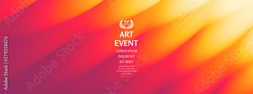 Art event invitation template. Abstract background with dynamic effect. Vector illustration for promotions or presentations.