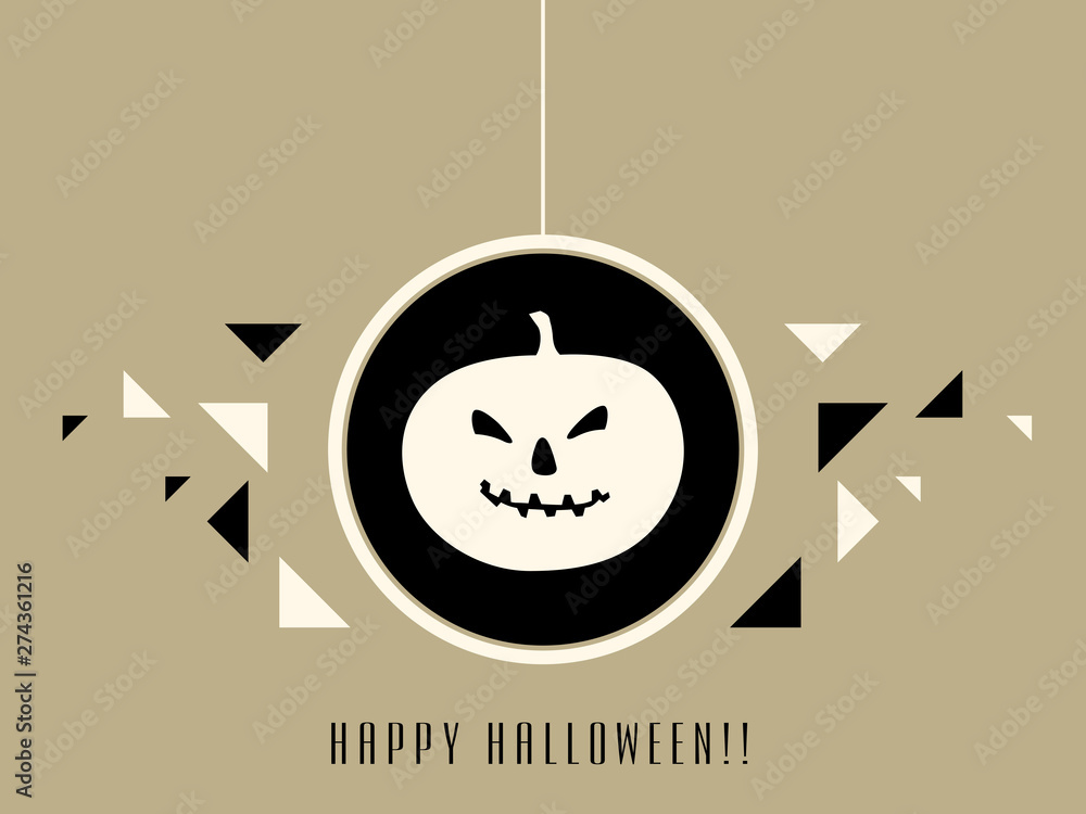 Poster, banner and sticker for Happy Halloween.