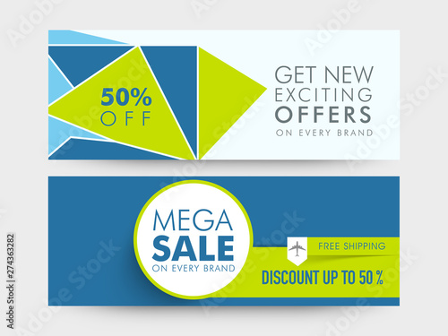 Website header or banner for Mega Sale.