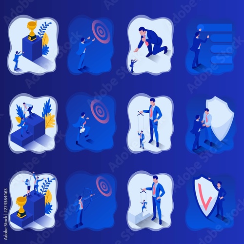 Set Isometric small concept control a puppet, protection the shield, aiming the target, start right now. To create web applications