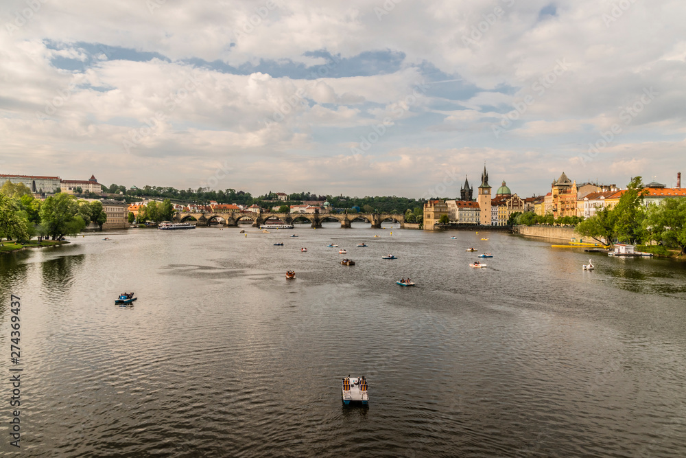 Fototapeta premium Ponte san Carlo, scorci di Praga