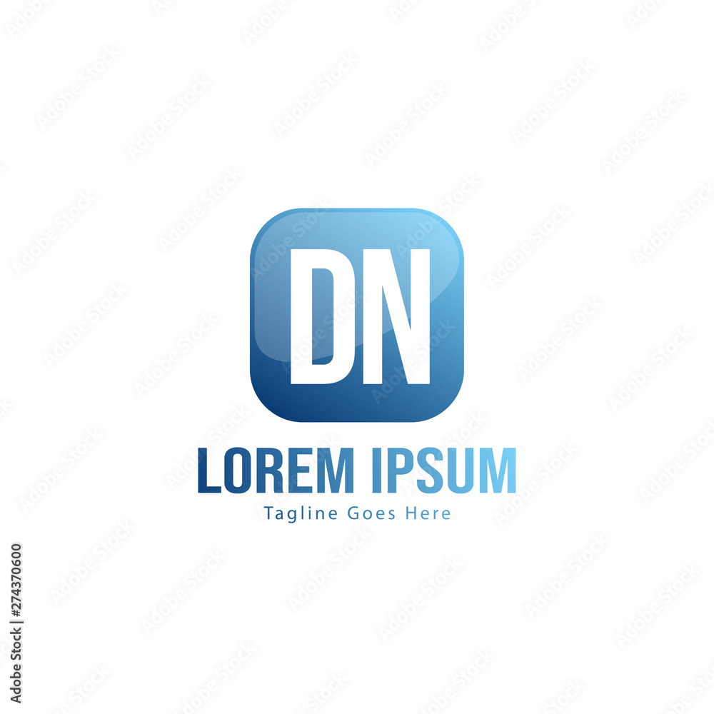 Initial DN logo template with modern frame. Minimalist DN letter logo vector illustration Initial DN logo template with modern frame. Minimalist DN letter logo vector illustration