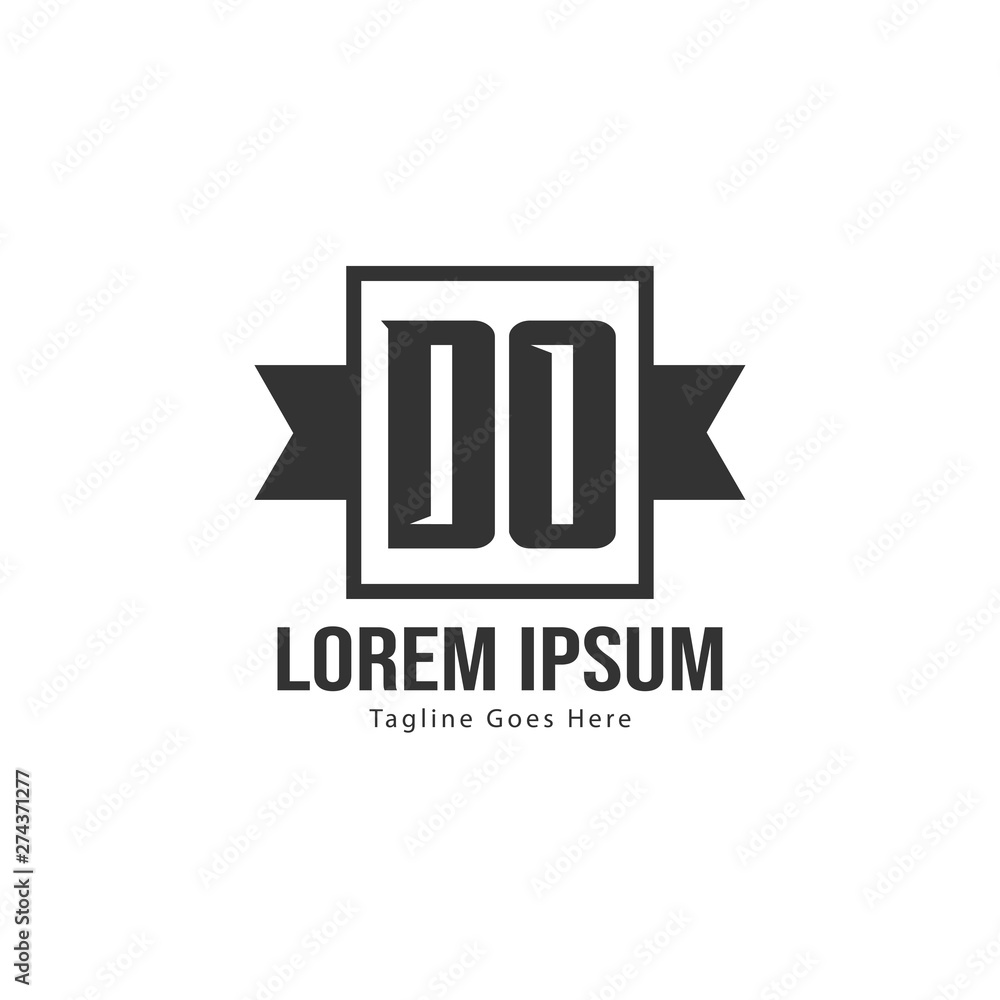 Initial DO logo template with modern frame. Minimalist DO letter logo vector illustration Initial DO logo template with modern frame. Minimalist DO letter logo vector illustration