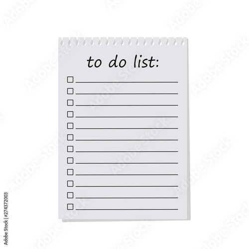 To do list with empty check boxes © TanyaBegun