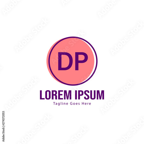 Free Download Initial DP logo template with modern frame. Minimalist DP letter logo vector illustration - GFXLoad