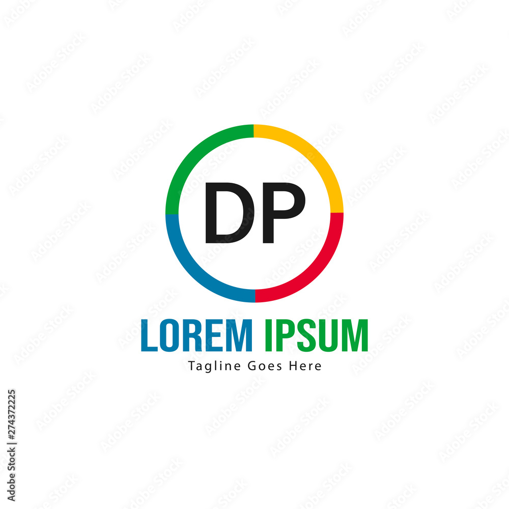 Initial DP logo template with modern frame. Minimalist DP letter logo vector illustration Initial DP logo template with modern frame. Minimalist DP letter logo vector illustration