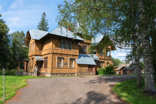 Dwelling house (1897) of the estate "White" I.L. Goremykina. Urban-type settlement Lyubytino, Lyubytinsky District, Novgorod Region, Russia