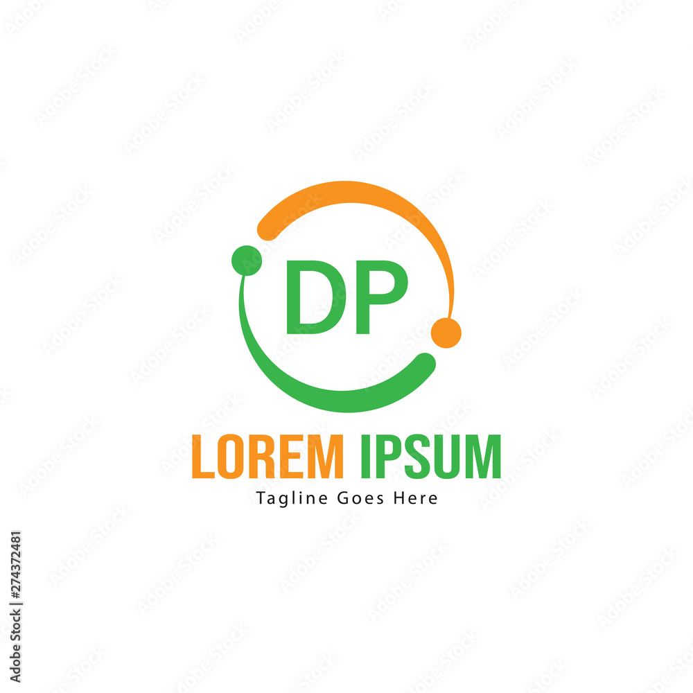 Initial DP logo template with modern frame. Minimalist DP letter logo vector illustration Initial DP logo template with modern frame. Minimalist DP letter logo vector illustration