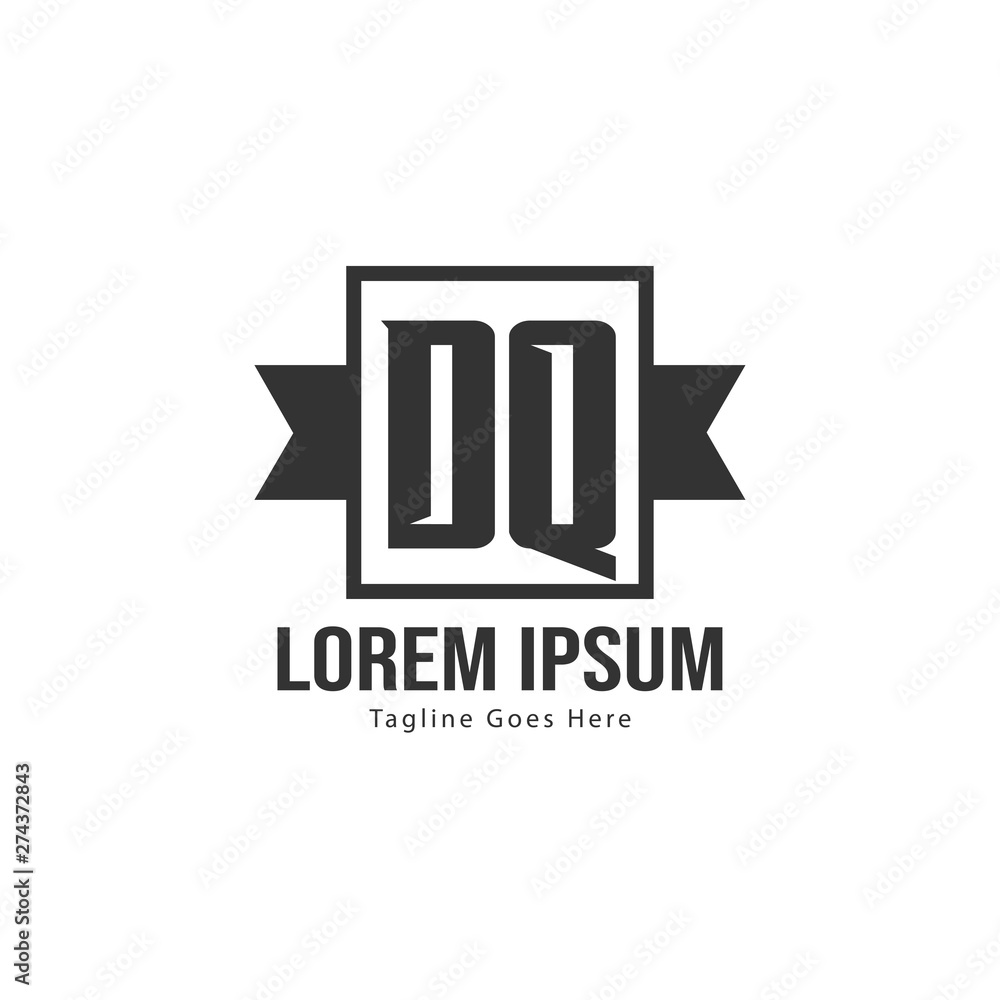 Initial DQ logo template with modern frame. Minimalist DQ letter logo vector illustration Initial DQ logo template with modern frame. Minimalist DQ letter logo vector illustration