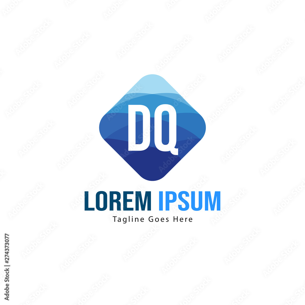 Initial DQ logo template with modern frame. Minimalist DQ letter logo vector illustration Initial DQ logo template with modern frame. Minimalist DQ letter logo vector illustration
